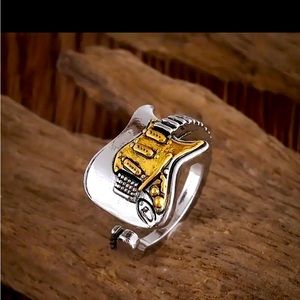 Electric Guitar Open Ring. Hip-Hop Rock Guitarist Singer Accessories